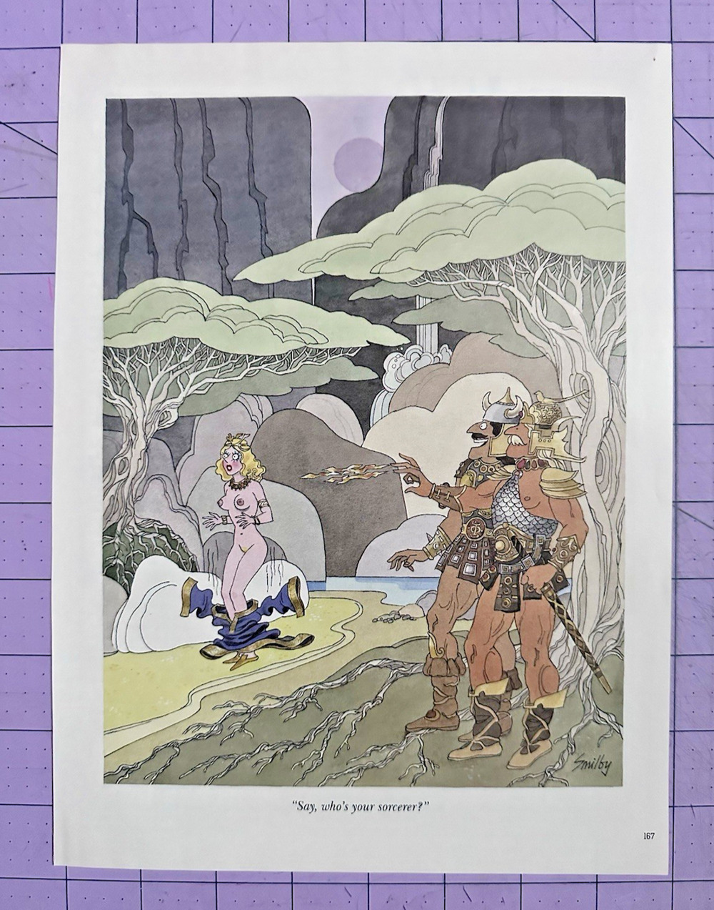 1991 Sexy Adult Cartoon Sorcerer Vintage Smilby Playboy Clipping